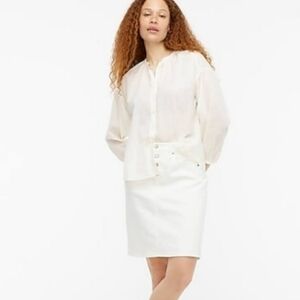 J. Crew Women's White Button Down Shirt
